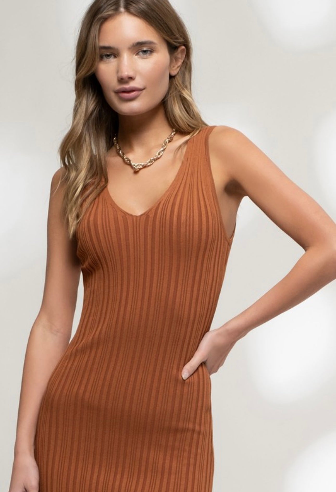 Golden Hour Knit Dress (copper)