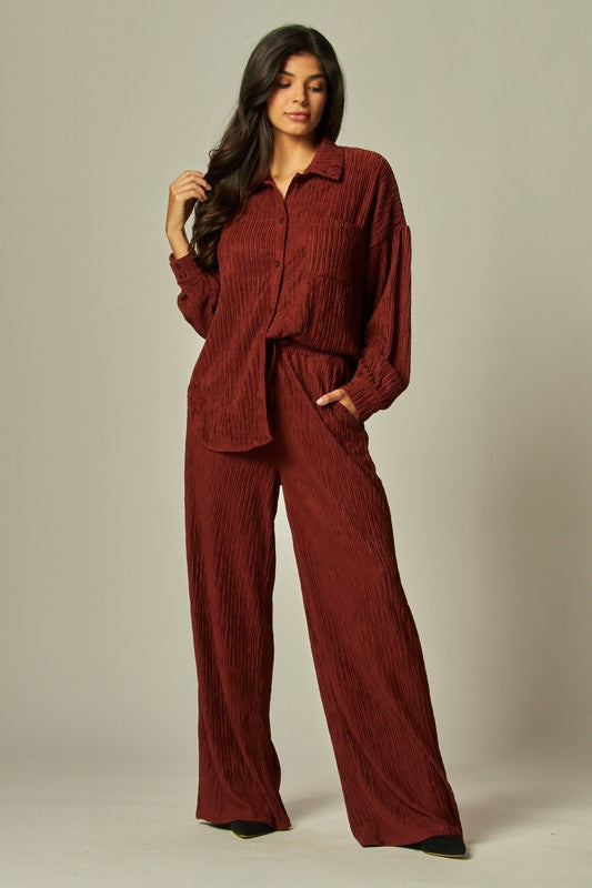 Ribbed Two Piece Set (Ancora Red)